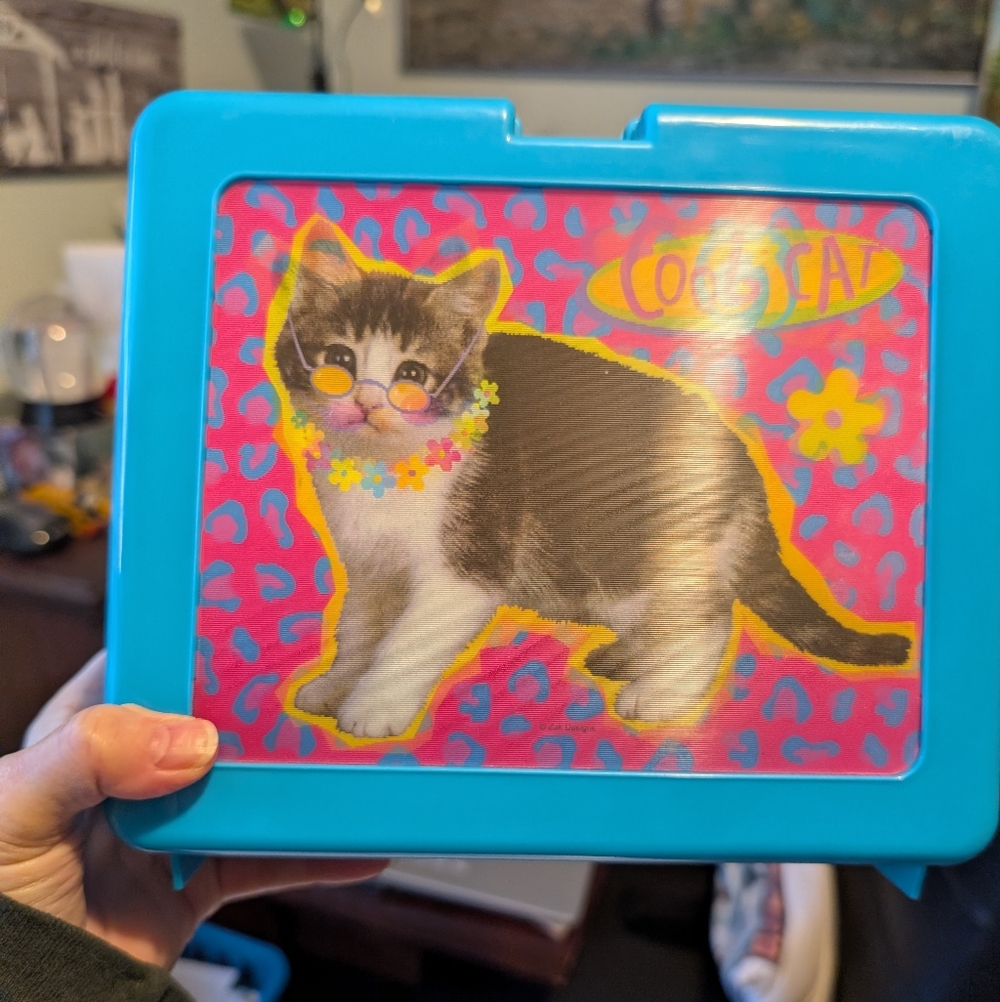 Hard To Find New Zak Holographic Cool Cat Lunchbox